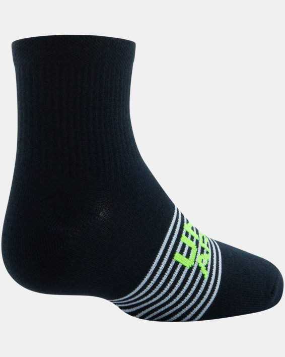 Boys' UA Essential Quarter 6-Pack Socks, Black, pdpMainDesktop image number 9
